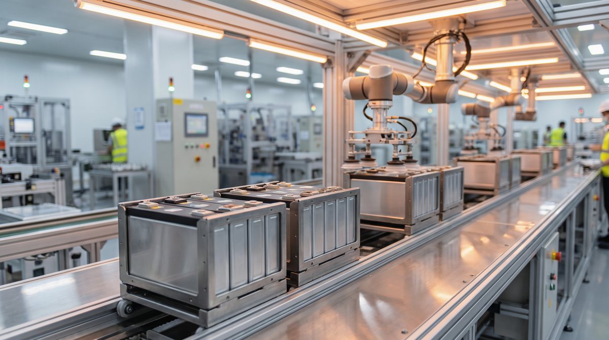Battery module assembly line